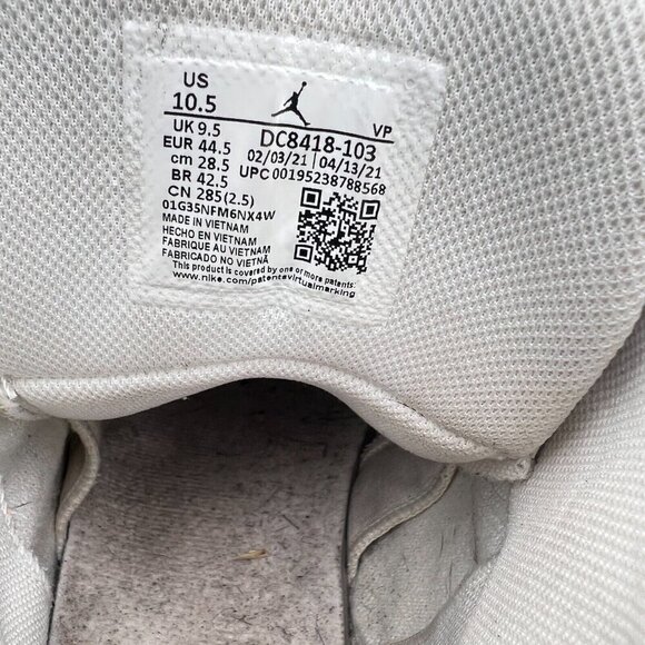 Nike Air Jordan Pro Strong Pure Money Men Size 10.5 DC8418-103 White Silver Shoe - Picture 12 of 13